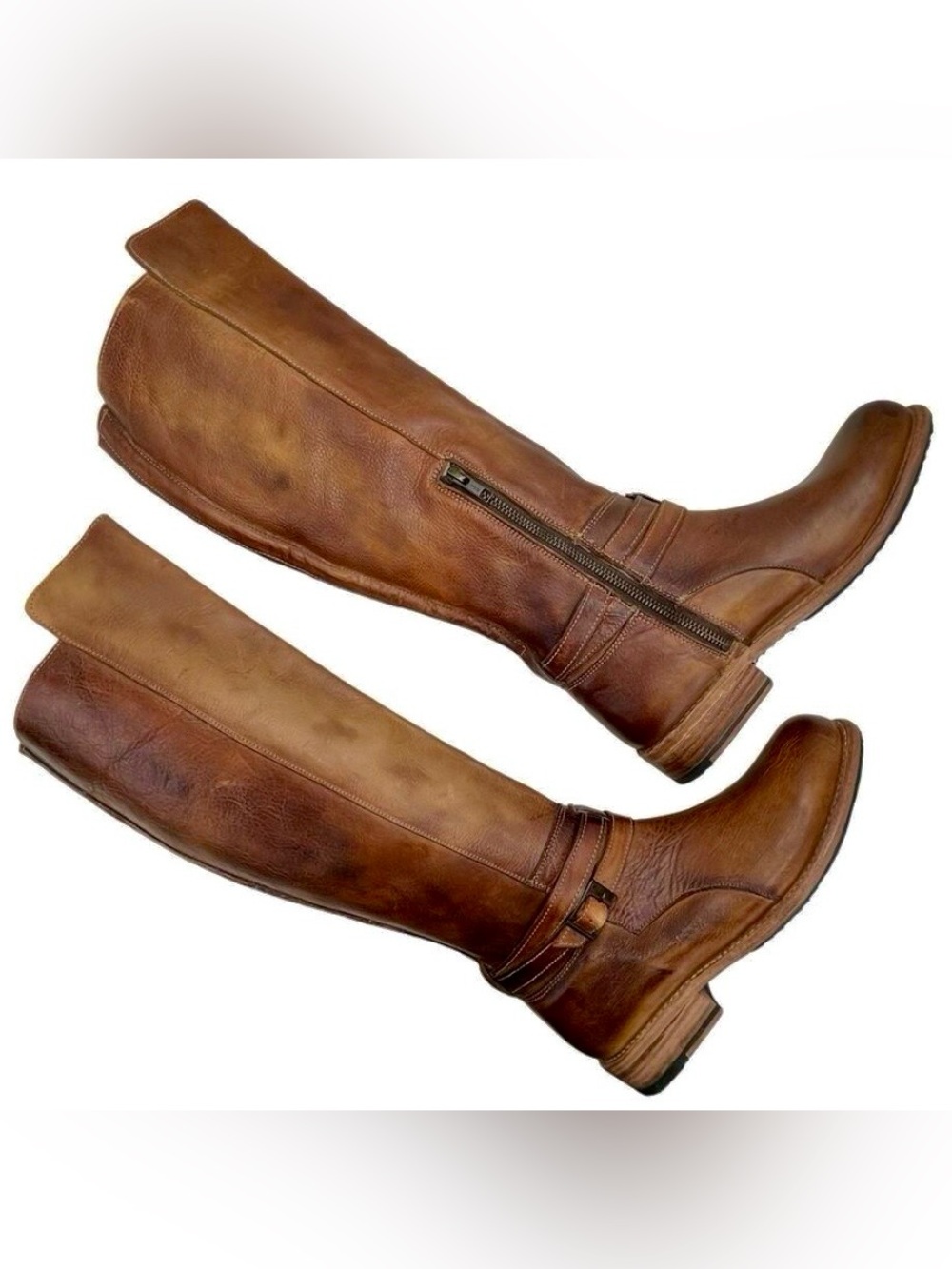 Bed|Stu Tall Distressed Brown Leather Boots Women’s 7.5